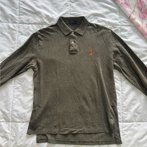 Polo by Ralph Lauren Men's Olive Long Sleeve Polo